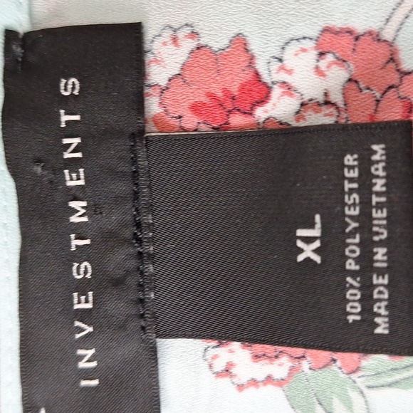 Investments Floral Cottagecore Coquette Boho Kimono Bell Sleeve Blouse Size XL - Picture 10 of 10